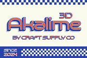 Akalime 3D, a Sans Serif Font by Craft Supply Co. (Thumbnail 1 of 8)