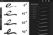Procreate Calligraphic Brushes [i], a Brush Add-On by 103cia (Thumbnail 2 of 4)