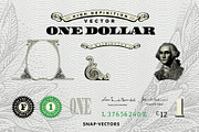 Vector One Dollar, an Illustration by Snap Vectors (Thumbnail 3 of 4)