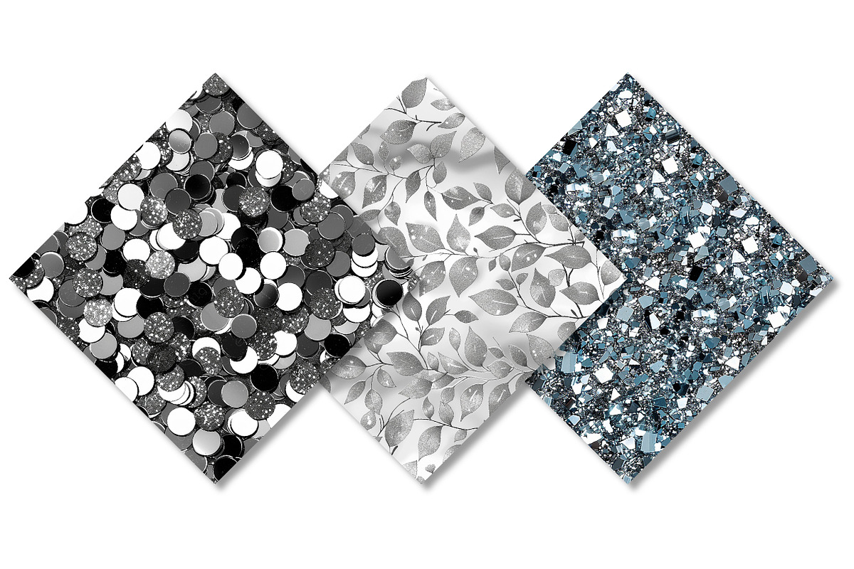 Teal Glitter and Metallic Textures, a Pattern Graphic by Canvas Craft (Photo 9 of 9)