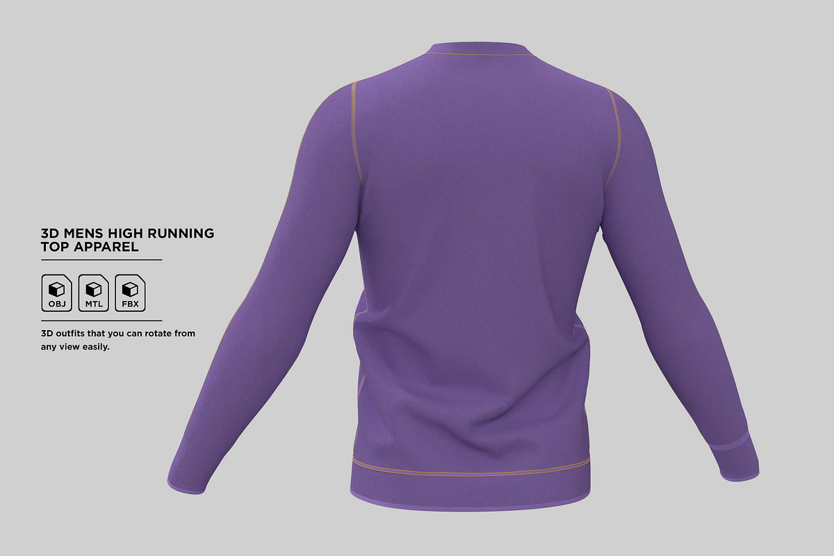 Mens High Running Top, an Object 3D Model by 3D Resource (Photo 4 of 4)