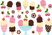 Ice Cream Vectors and Clipart, a Food Illustration by PPbN Designs (Thumbnail 2 of 2)
