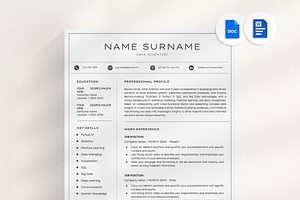 Data Science Resume Template, a Resume Template by OkiDocs Resume Templates