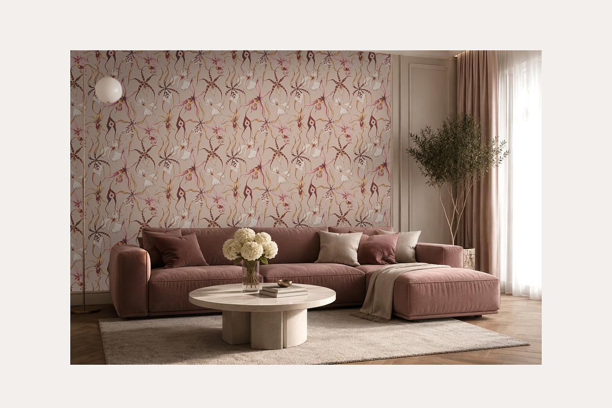 Orchid Herbarium Pattern Collection, a Pattern Graphic by SurfaceStories (Photo 4 of 12)