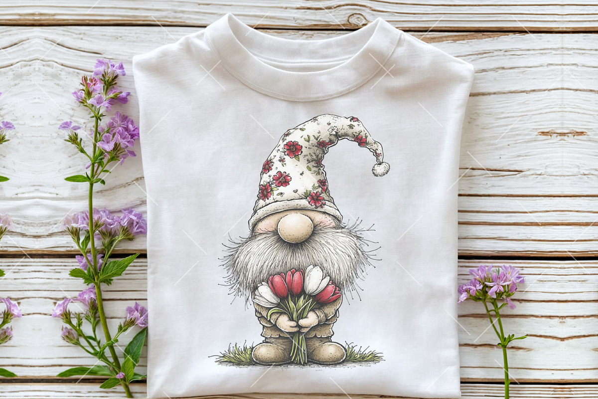Whimsical Spring Gnome Clipart, an Illustration by OK Design (Photo 6 of 6)