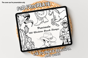 100 Western Procreate Stamps