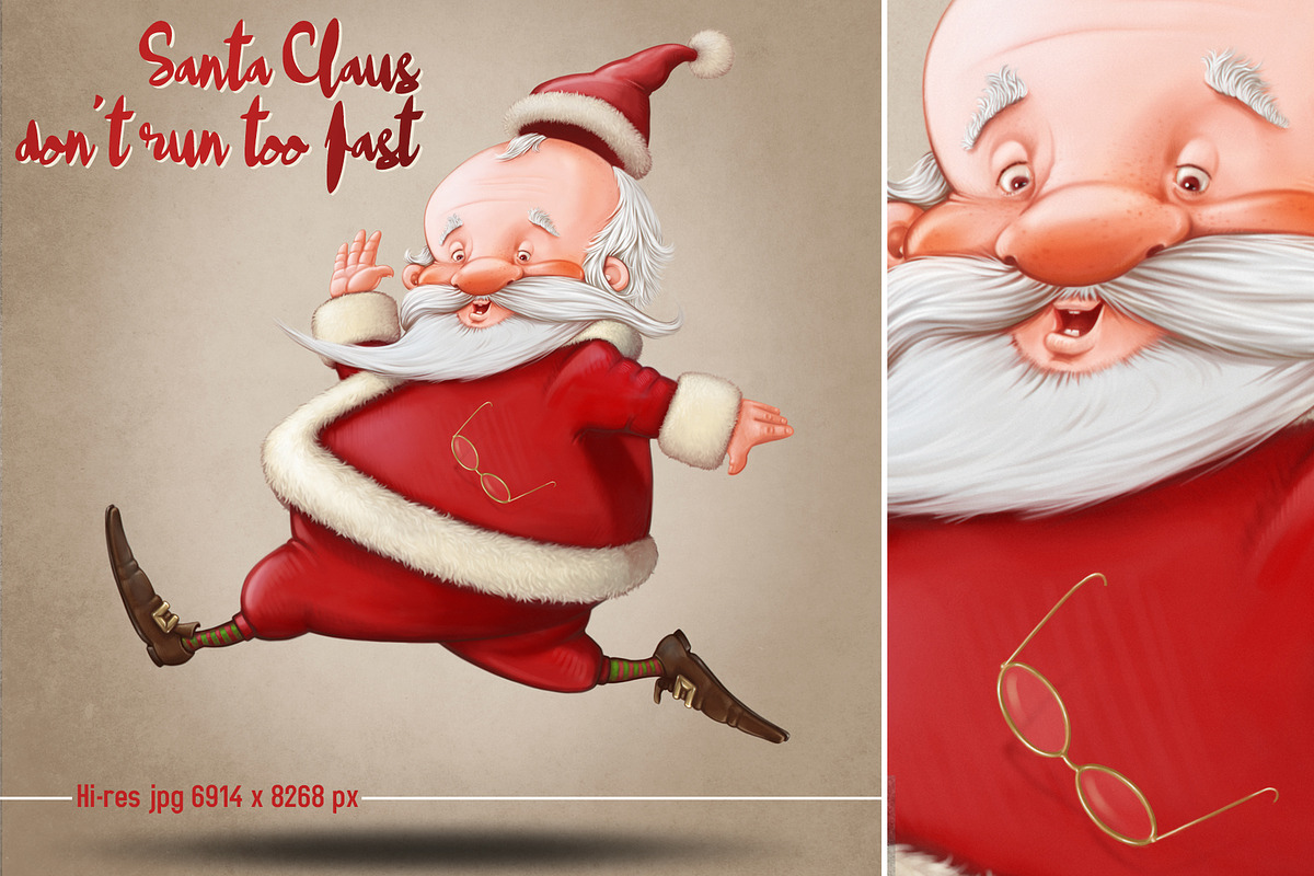 Santa Claus don't run too fast, an Illustration by Giordano Aita Graphics (Photo 1 of 2)