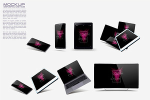Set Mock-up realistic devices Apple, a Background Graphic by ZinetroN