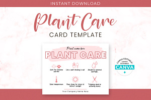 Plant Care Card Template, a Design Template by Snapybiz