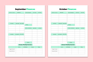 Editable Finance Planner Canva