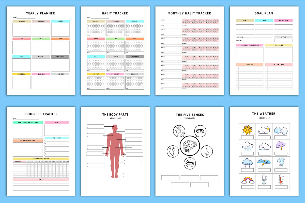 2025-26 Language Learning Planner, a Stationery Template by Designmela01 (Photo 6 of 6)
