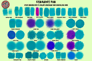 Procreate Fuzzy Fur Brush Set