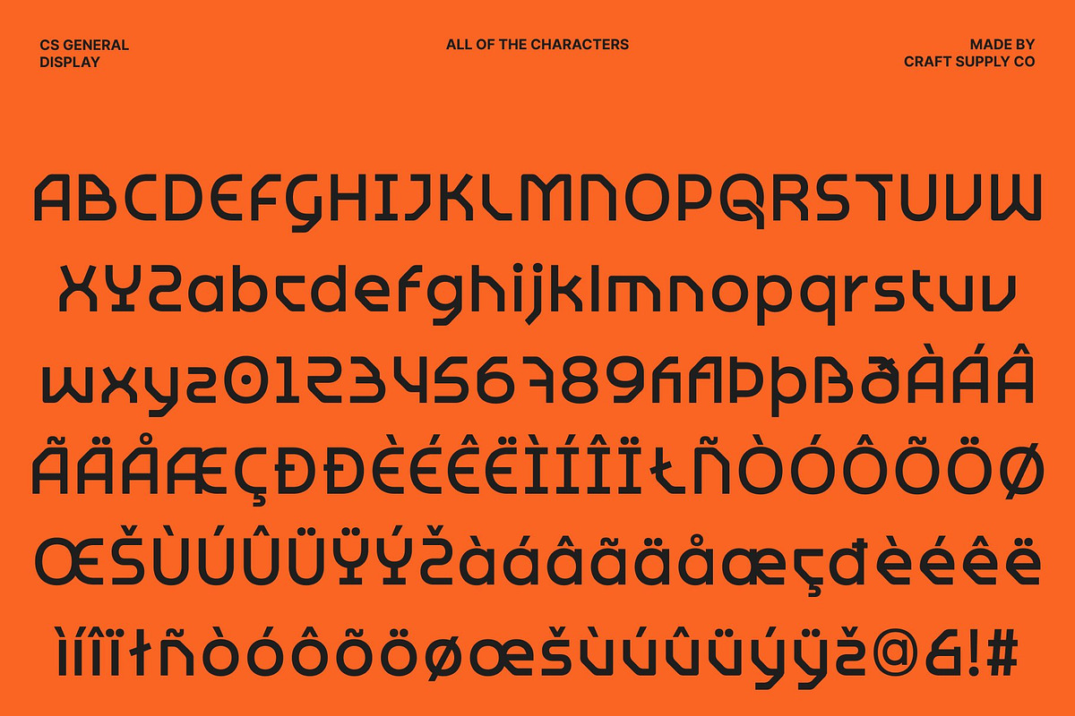 CS General – Futuristic Display Font, a Sans Serif Font by Craft Supply Co. (Photo 8 of 8)