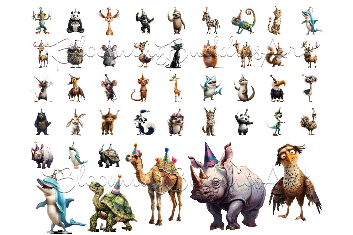 112 Whimsical Quirky Pets Clipart, an Animal Illustration by Art Paradise Studios (Photo 5 of 9)