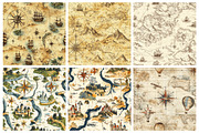Old Maps Digital Paper, a Pattern Graphic by Designking (Thumbnail 3 of 4)
