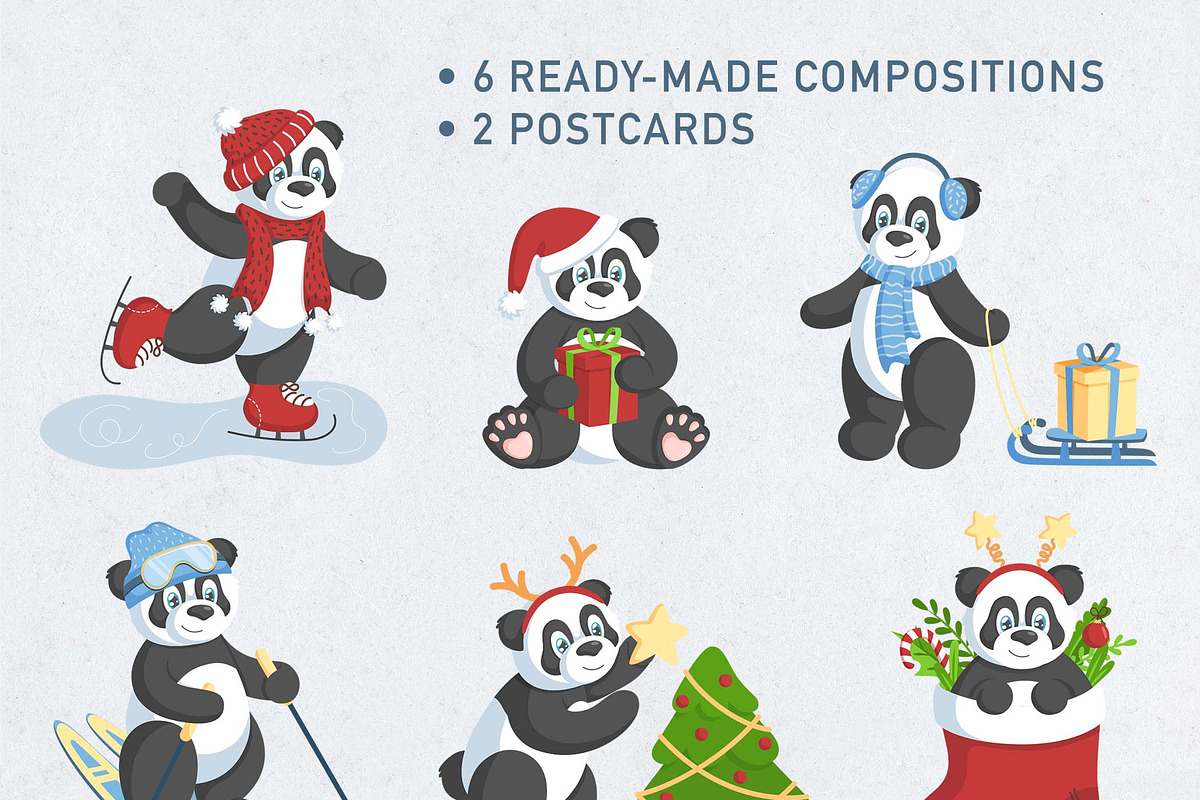 Winter Panda Vector Clipart, an Animal Illustration by IllarArt (Photo 4 of 6)