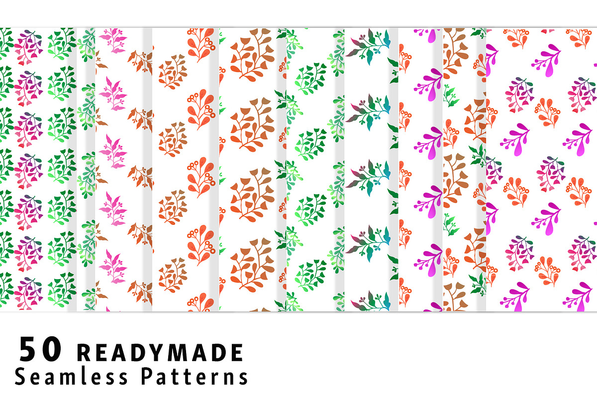 Hand Drawn Floral Pattern Set, a Pattern Graphic by Design Unique (Photo 5 of 11)