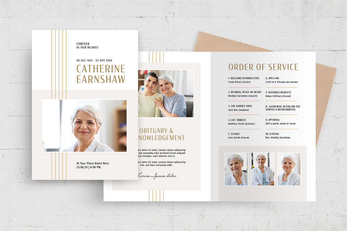 Funeral Program Template, a Flyer Template by BrandPacks (Photo 1 of 6)
