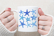 Watercolor Starfish Nautical Clipart, an Illustration by Sublimation Artist (Thumbnail 5 of 6)