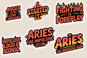 Funny Zodiac Digital Sticker Set, an Object Graphic by Jakayla Digital Co (Thumbnail 15 of 20)