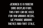 Jenoreq -  Modern Sans Serif Font, a Sans Serif Font by Iqsiart Studio (Thumbnail 3 of 6)