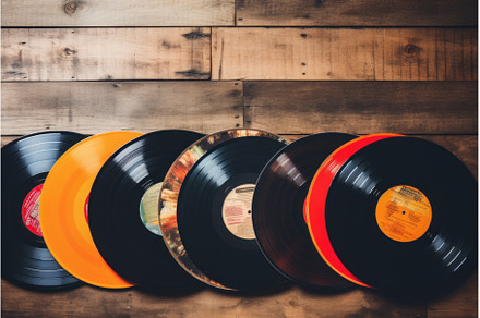 Vinyl records and paper covers top, an Arts & Entertainment Photo by Ylivdesign