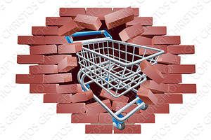 Supermarket Shopping Cart Trolley, an Illustration by Christos Georghiou