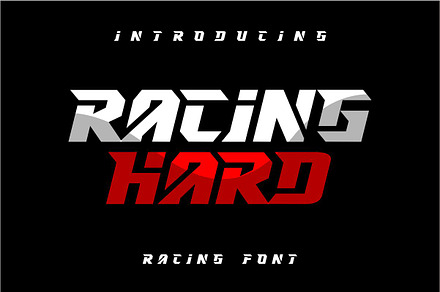 RACING HARD - Racing Font, a Font by GFRcreative