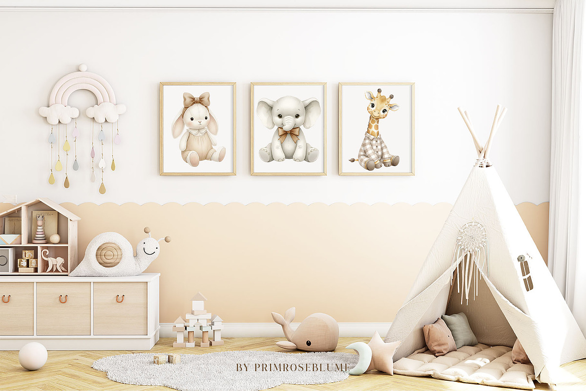 Little Dreams Watercolor Clipart, an Animal Illustration by Primrose Blume (Photo 5 of 5)