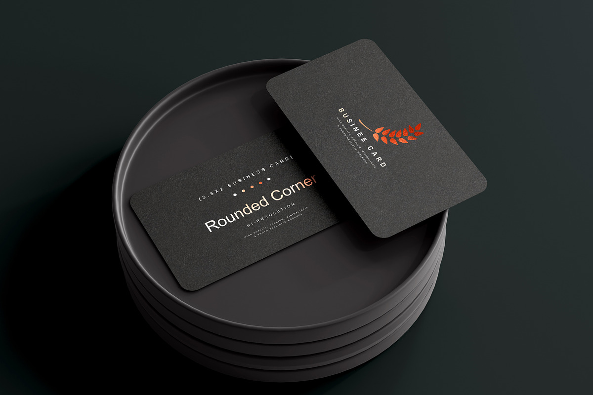 Rounded Corner Business Card Mockups, a Print Template by pmvch (Photo 9 of 20)