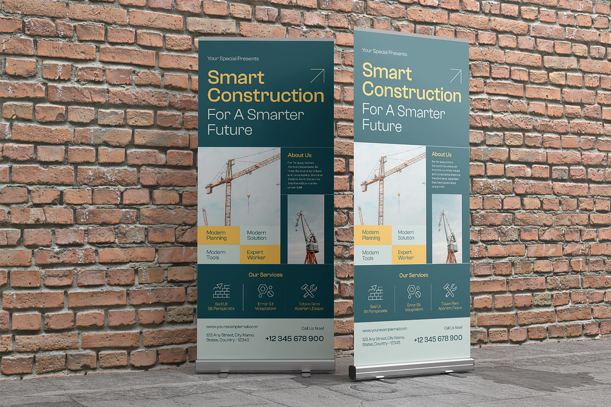 Green Construction Services Banner, a Print Template by Neermana (Photo 4 of 4)