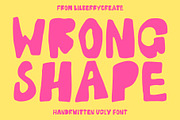WRONG SHAPE UGLY FONT, a Handwritten Font by BilberryCreates (Thumbnail 1 of 13)