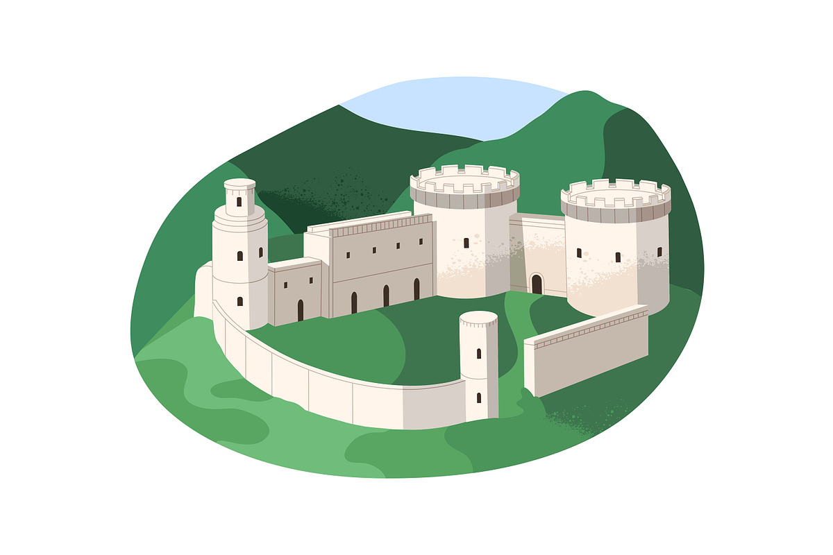 Medieval fortresses, ancient castles, an Object Illustration by PaperTrident (Photo 6 of 9)
