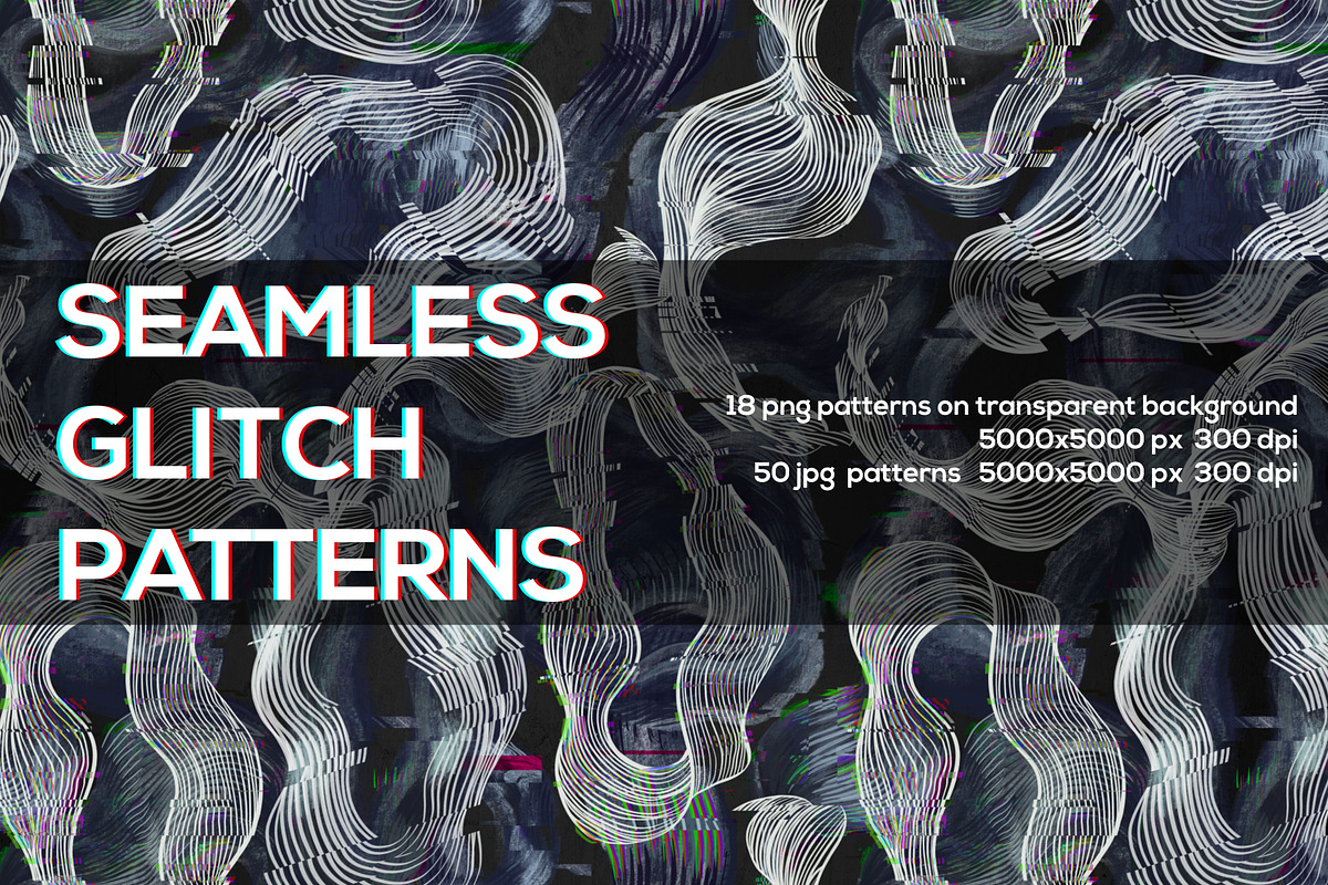 SEAMLESS GLITCH PATTERNS, a Pattern Graphic by ANAKOTO (Photo 21 of 25)