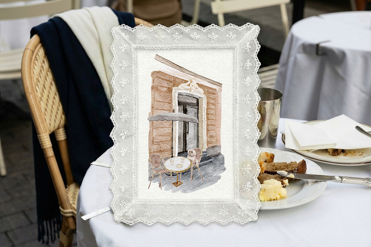 French Breakfast-Aesthetic food, a Food Illustration by Amely.Art (Photo 12 of 14)