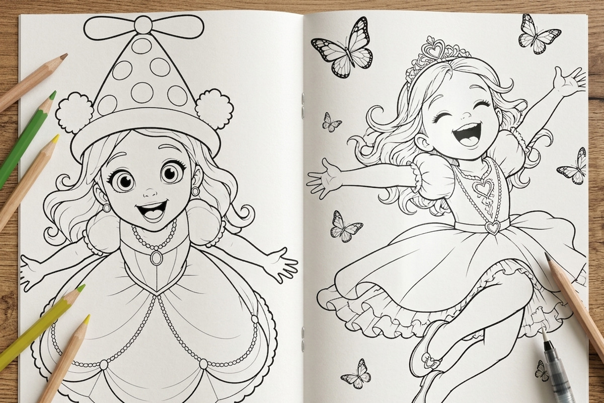 Magical Princess Coloring Book Vol26, a Person Illustration by ikarifq shop (Photo 7 of 7)