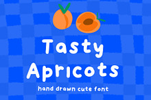 Tasty Apricots - handdrawn cute font