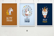 Little Unicorn vector clipart set, an Animal Illustration by Brandianna (Thumbnail 12 of 14)