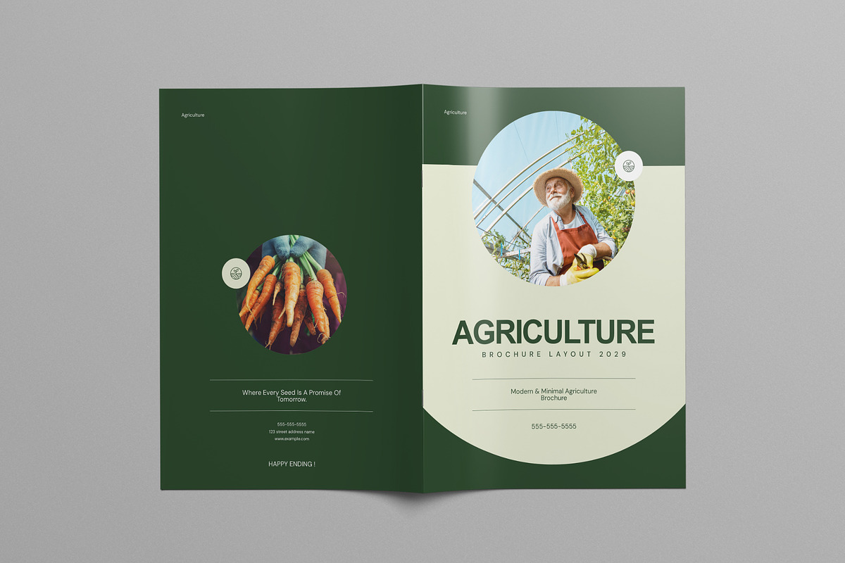 Agriculture Brochure Template Canva, a Brochure Template by Pixelpick (Photo 9 of 9)
