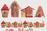 Watercolor Gingerbread Houses, an Illustration by My Creative Atelier (Thumbnail 1 of 3)