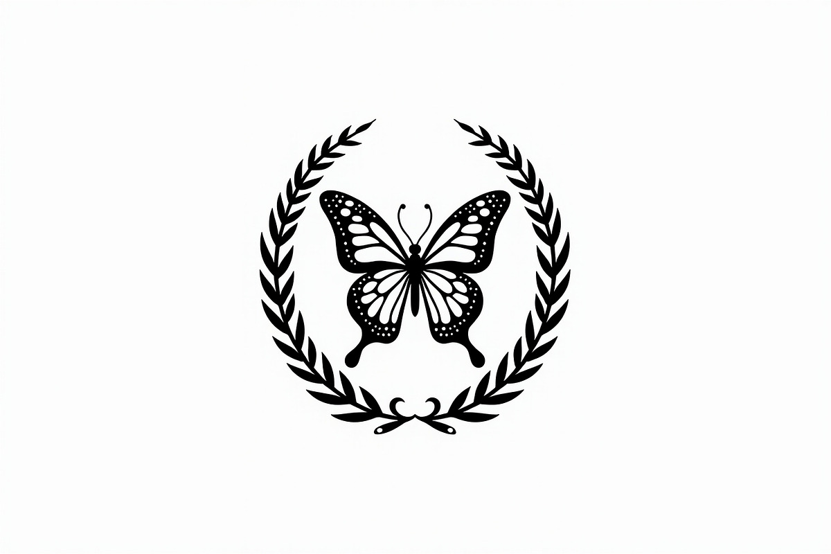 Butterfly Laurel Wreath Set, an Illustration by BIPLOB EXPERT (Photo 2 of 7)