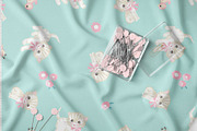Cute Kitten Seamless Pattern, a Pattern Graphic by StudioGlouna (Thumbnail 2 of 5)