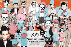 Spooky Sweethearts: whimsical retro