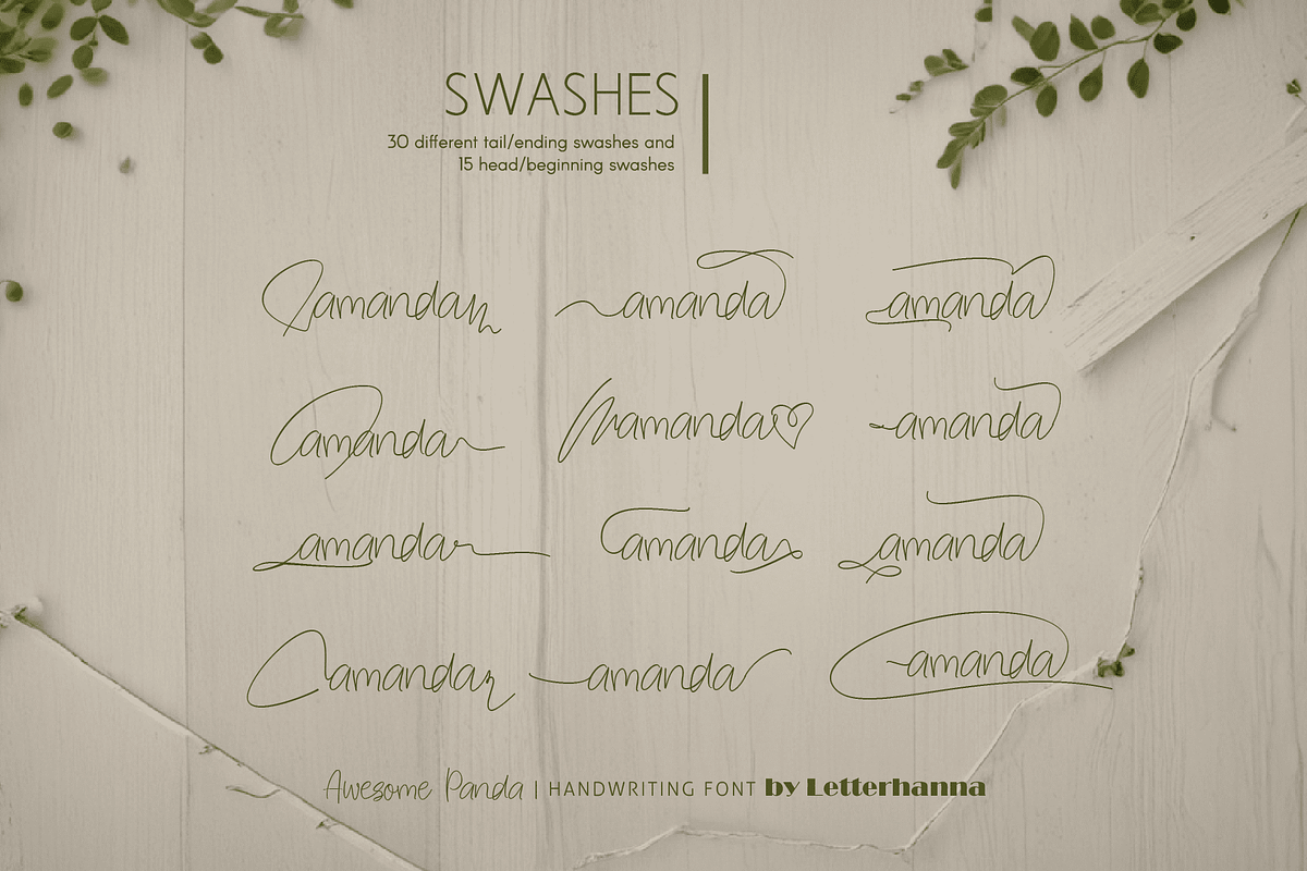 Awesome Panda Font, a Handwritten Font by Letterhanna Studio (Photo 14 of 16)