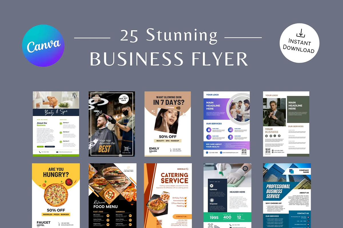 Business Pitch Deck Modern Canva, a Flyer Template by Climbwithelevator (Photo 1 of 9)