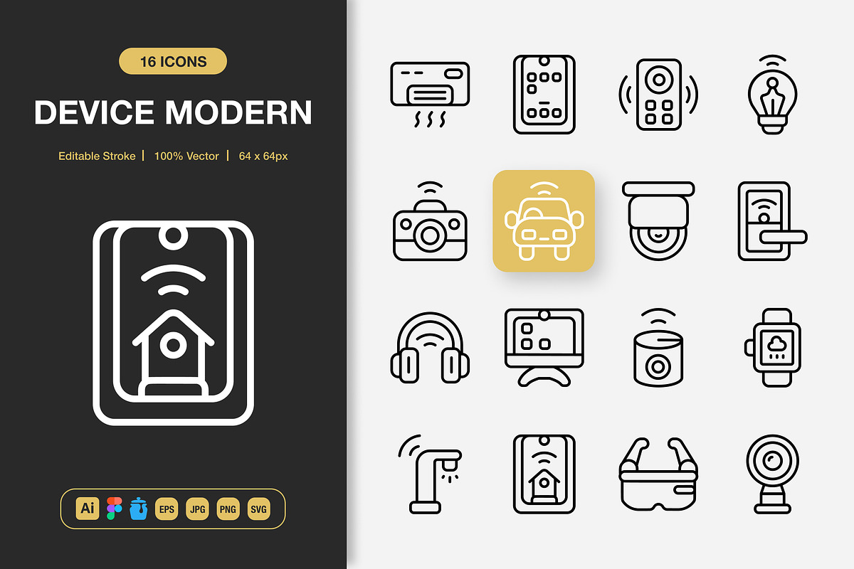 Device Modern Icons, an Outline Icon by Spacepixel Creative