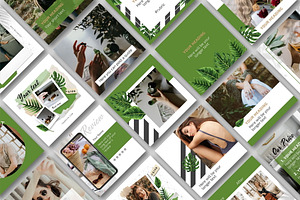 Green CANVA Instagram Template Kit