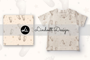 Cute baby seamless pattern