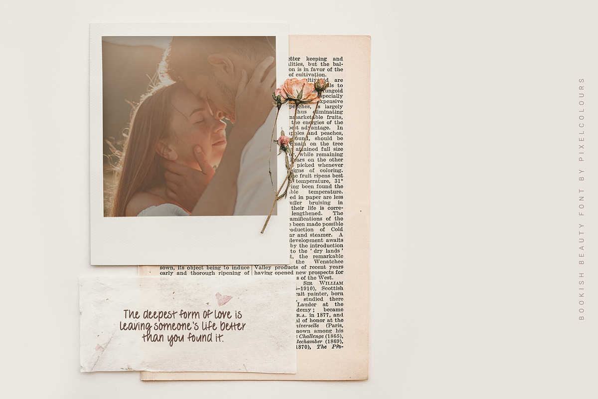Handwritten Font Duo Bookish Beauty, a Handwritten Font by pixelcolours (Photo 13 of 14)