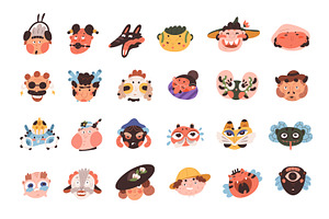 Funny abstract character avatars set, an Animal Illustration by Good Studio
